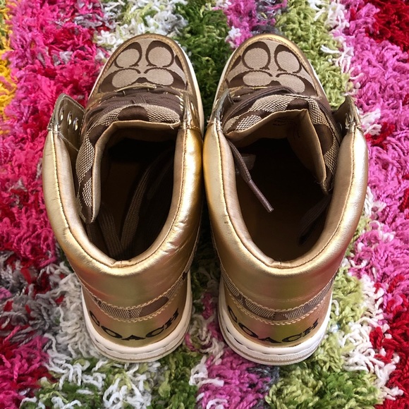 Coach Norra High-top sneakers, Gold 9 - Picture 7 of 13